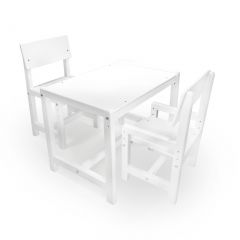 Детский растущий комплект стол и два стула  Я САМ "Лофт" (Белый, Белый) в Сургуте - surgut.mebel24.online | фото 2