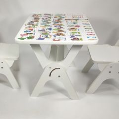 Детский растущий стол-парта и два стула Я САМ "Умка-Дуо" (Алфавит) в Сургуте - surgut.mebel24.online | фото