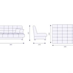 Диван Идальго Savana Plus Beige с подушками в Сургуте - surgut.mebel24.online | фото 2
