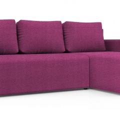 Диван угловой Алиса 3 Shaggy FUCHSIA - TEOS BLACK в Сургуте - surgut.mebel24.online | фото