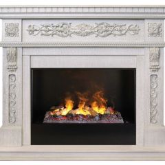 Электрокамин RealFlame Estella 26 WT 3D Cassette 630 + Black вставка в Сургуте - surgut.mebel24.online | фото 1