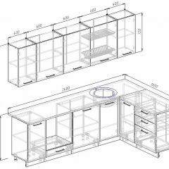 Кухонный гарнитур угловой Графика 2600х1600 (Стол. 26мм) в Сургуте - surgut.mebel24.online | фото 2