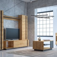 Гостиная Арчи (Дуб Золотой/Камень Темный) в Сургуте - surgut.mebel24.online | фото 2