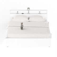 Камелия Кровать 1800, цвет белый, ШхГхВ 183,5х217х78,2 см., сп.м. 1800х2000 мм., без матраса, основание есть в Сургуте - surgut.mebel24.online | фото 2