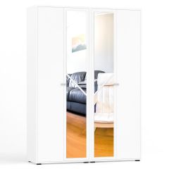 Камелия Шкаф 4-х створчатый, цвет белый, ШхГхВ 160х48х220 см., универсальная сборка, можно использовать как два отдельных шкафа в Сургуте - surgut.mebel24.online | фото
