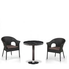 Кофейны комплект плетеной мебели T601/Y79A-W53 Brown (2+1) в Сургуте - surgut.mebel24.online | фото