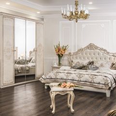 Комод 4 ящика с Зеркалом ППУ (крем) коллекция Патрисия в Сургуте - surgut.mebel24.online | фото 5
