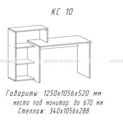 Компьютерный стол №10 (Анкор белый) в Сургуте - surgut.mebel24.online | фото