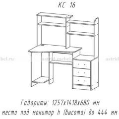 Компьютерный стол №16 (Анкор темныйанкор темный) в Сургуте - surgut.mebel24.online | фото