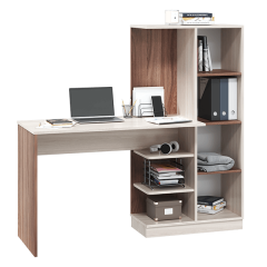 Стол компьютерный Софт (УНИ) Ясень темный/светлый в Сургуте - surgut.mebel24.online | фото 3