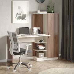 Стол компьютерный Софт (УНИ) Ясень темный/светлый в Сургуте - surgut.mebel24.online | фото