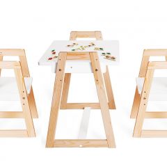 Комплект детской мебели стол и  два стула Я САМ "Лофт-Дуо" (Белый) в Сургуте - surgut.mebel24.online | фото 1
