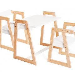 Комплект детской мебели стол и  два стула Я САМ "Лофт-Дуо" (Белый) в Сургуте - surgut.mebel24.online | фото 2