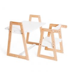 Комплект детской мебели стол и  два стула Я САМ "Лофт-Дуо" (Белый) в Сургуте - surgut.mebel24.online | фото 7