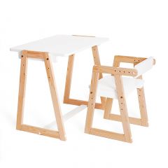 Комплект детской мебели стол и  два стула Я САМ "Лофт-Дуо" (Белый) в Сургуте - surgut.mebel24.online | фото 8