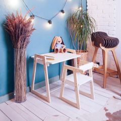 Комплект детской мебели стол и  два стула Я САМ "Лофт-Дуо" (Белый) в Сургуте - surgut.mebel24.online | фото 10