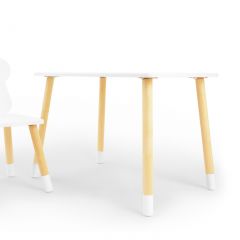 Комплект детской мебели стол и стул Корона (Белый/Белый/Береза) в Сургуте - surgut.mebel24.online | фото 2