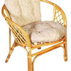Кресло Багама, подушки светлые обычные шенил (Мёд) в Сургуте - surgut.mebel24.online | фото