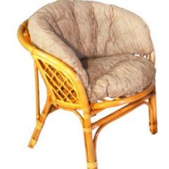 Кресло Багама, подушки светлые полные шенил (Мёд) в Сургуте - surgut.mebel24.online | фото