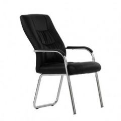Кресло Barneo K-15 для посетителей и переговорных (черный) в Сургуте - surgut.mebel24.online | фото