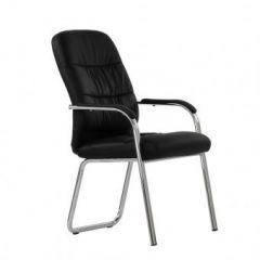 Кресло Barneo K-16 для посетителей и переговорных (черный) в Сургуте - surgut.mebel24.online | фото