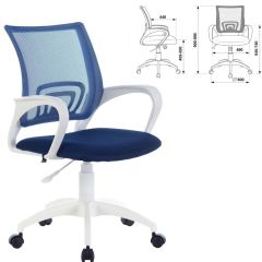 Кресло BRABIX "Fly MG-396W" (белый/темно-синее) 532399 в Сургуте - surgut.mebel24.online | фото 2