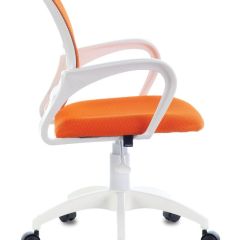 Кресло BRABIX "Fly MG-396W", пластик белый, сетка, оранжевое, 532401, MG-396W_532401 в Сургуте - surgut.mebel24.online | фото 3