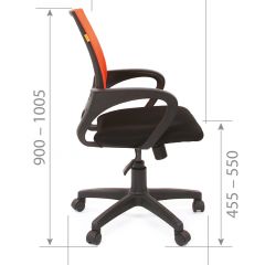 Кресло для оператора CHAIRMAN 696 black (ткань TW-11/сетка TW-05) в Сургуте - surgut.mebel24.online | фото 5