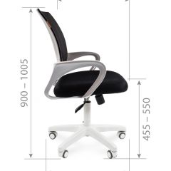Кресло для оператора CHAIRMAN 696 white (ткань TW-10/сетка TW-05) в Сургуте - surgut.mebel24.online | фото 7