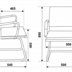 Кресло для посетителя Бюрократ CH-993-LOW-V/M01 черный в Сургуте - surgut.mebel24.online | фото 3
