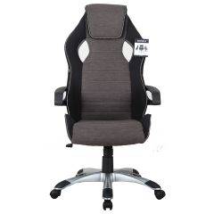 Кресло компьютерное BRABIX Techno GM-002 (ткань) черное/серое, вставки белые (531815) в Сургуте - surgut.mebel24.online | фото 3