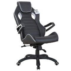 Кресло компьютерное BRABIX Techno Pro GM-003 (экокожа черное/серое, вставки серые) 531814 в Сургуте - surgut.mebel24.online | фото 4