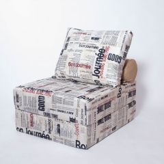 Кресло-кровать-пуф бескаркасное Прайм (Газета) в Сургуте - surgut.mebel24.online | фото