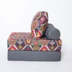 Кресло-кровать-пуф бескаркасное Прайм (мехико серый-графит) в Сургуте - surgut.mebel24.online | фото