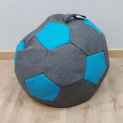 Кресло-мешок Мяч S (Savana Grey-Neo Azure) в Сургуте - surgut.mebel24.online | фото