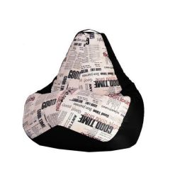 Кресло-мешок XL Газета-Black в Сургуте - surgut.mebel24.online | фото