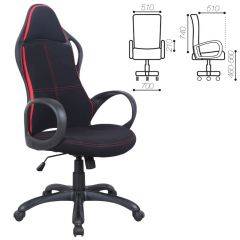 Кресло офисное BRABIX PREMIUM "Force EX-516" (ткань черное/вставки красные) 531571 в Сургуте - surgut.mebel24.online | фото