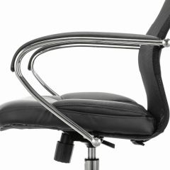 Кресло офисное BRABIX PREMIUM "Stalker EX-608 CH" (хром, ткань-сетка/кожзам, черное) 532091 в Сургуте - surgut.mebel24.online | фото 4