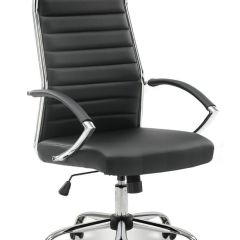 Кресло офисное BRABIX "Style EX-528", экокожа, хром, черное, 531947 в Сургуте - surgut.mebel24.online | фото
