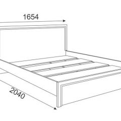 Кровать 1.6 Беатрис М06 Стандарт с настилом (Орех гепланкт) в Сургуте - surgut.mebel24.online | фото