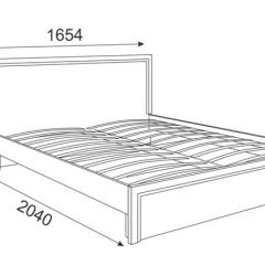 Кровать 1.6 Беатрис М07 Стандарт с ортопедическим основанием (Орех гепланкт) в Сургуте - surgut.mebel24.online | фото 2