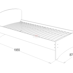 Кровать-2 одинарная (800*1900) в Сургуте - surgut.mebel24.online | фото 2