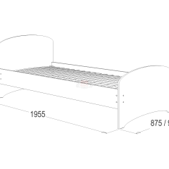 Кровать-4 одинарная (900*1900) в Сургуте - surgut.mebel24.online | фото 2