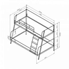 Кровать двухъярусная Дельта Лофт-20.02.04 Белый в Сургуте - surgut.mebel24.online | фото 2