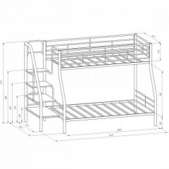 Кровать двухъярусная "Толедо-1" Коричневый/Венге в Сургуте - surgut.mebel24.online | фото 2