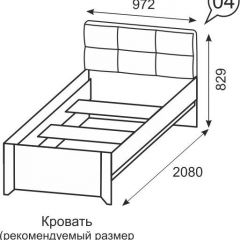 Кровать одинарная 900 Твист 04 в Сургуте - surgut.mebel24.online | фото 1