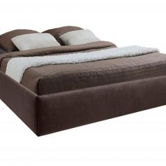 Кровать Подиум с ПМ 1400 (экокожа коричневая) в Сургуте - surgut.mebel24.online | фото