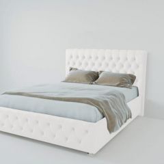 Кровать Версаль 1600 без основания (экокожа белый) в Сургуте - surgut.mebel24.online | фото 1