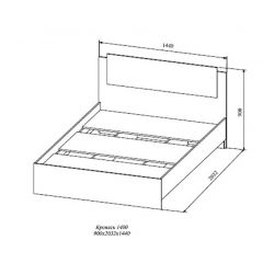 СОФИ СКР1400.1Кровать 1400 в Сургуте - surgut.mebel24.online | фото 2