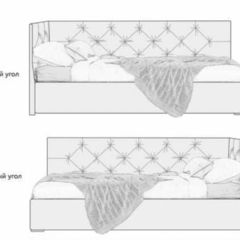 Кровать угловая Лэсли интерьерная +основание (120х200) в Сургуте - surgut.mebel24.online | фото 2